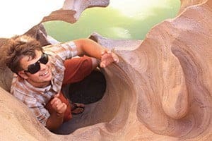 Exploring the Grand Canyon.